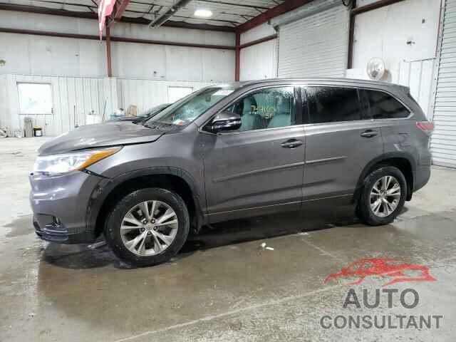 TOYOTA HIGHLANDER 2015 - 5TDJKRFH6FS204601