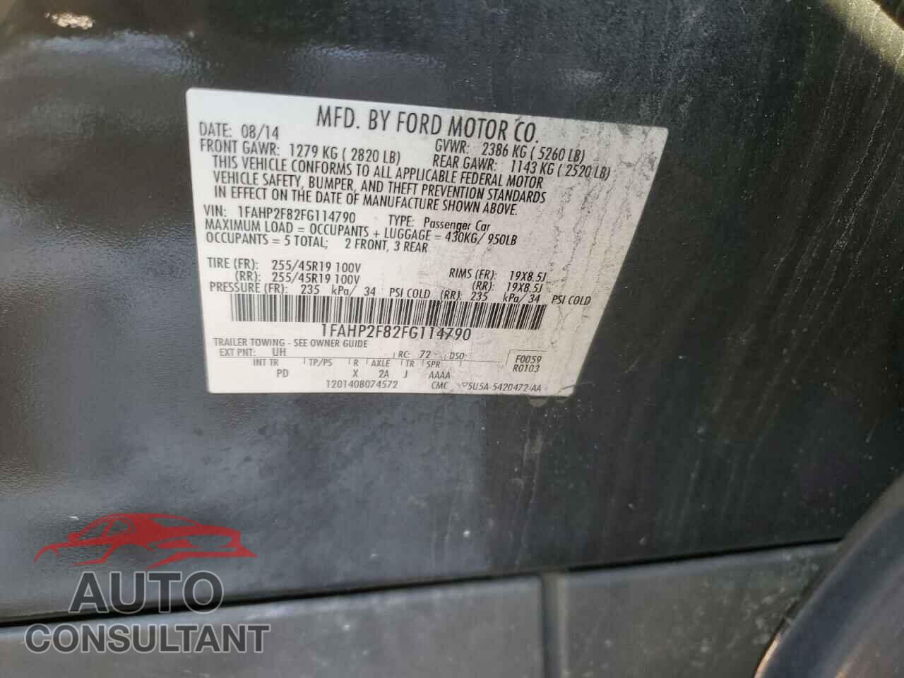 FORD TAURUS 2015 - 1FAHP2F82FG114790