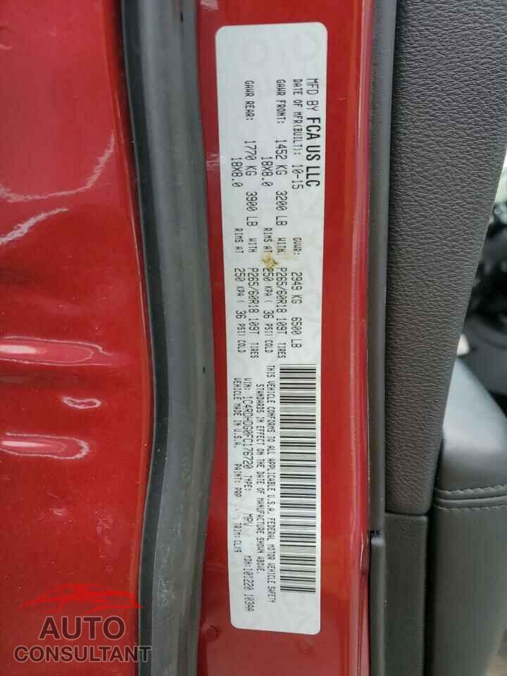 DODGE DURANGO 2015 - 1C4RDHDG0FC176720