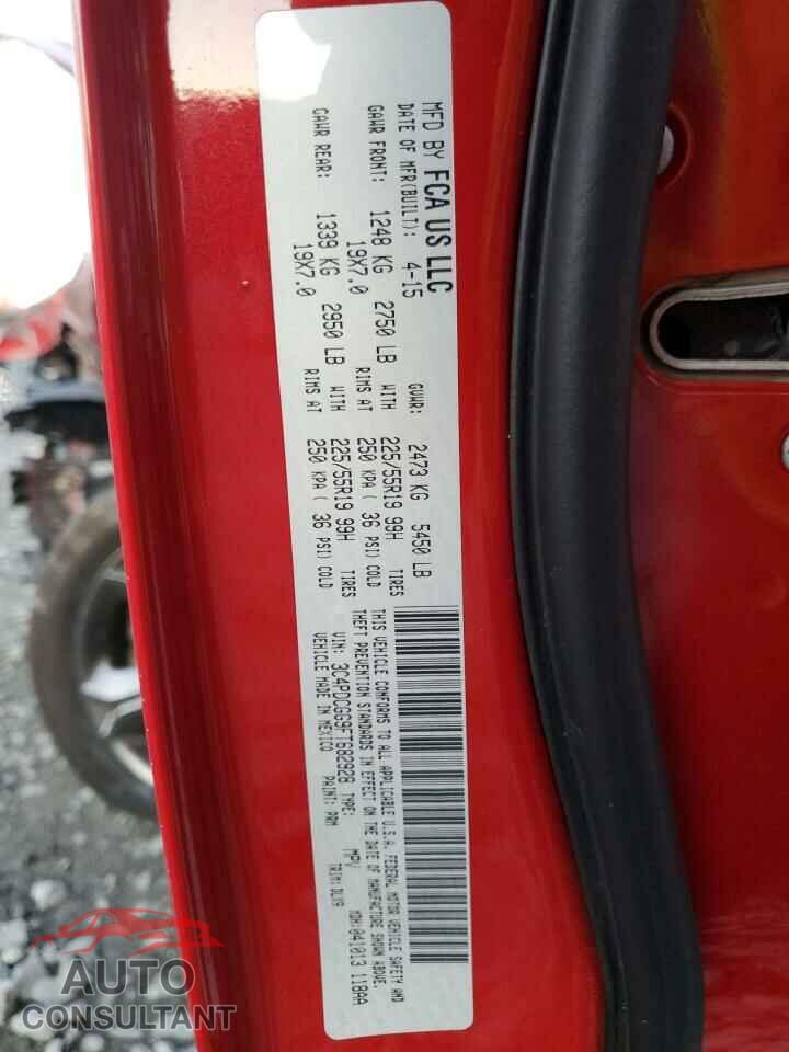 DODGE JOURNEY 2015 - 3C4PDCGG9FT682928