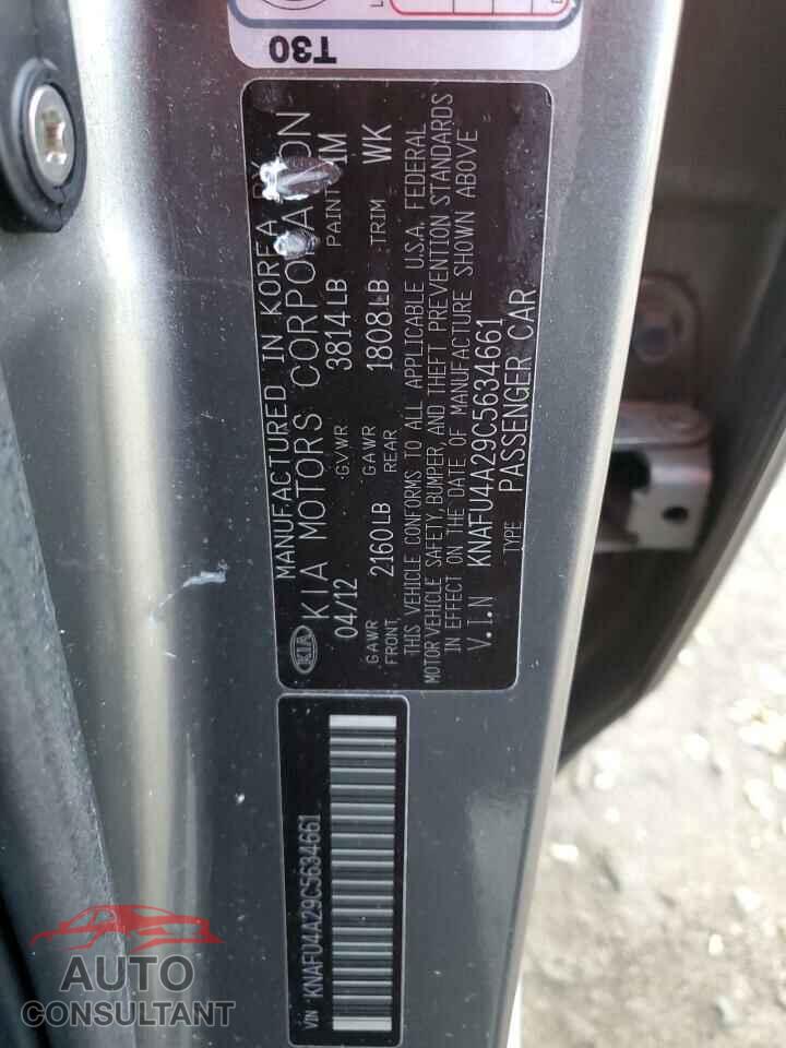 KIA FORTE 2012 - KNAFU4A29C5634661
