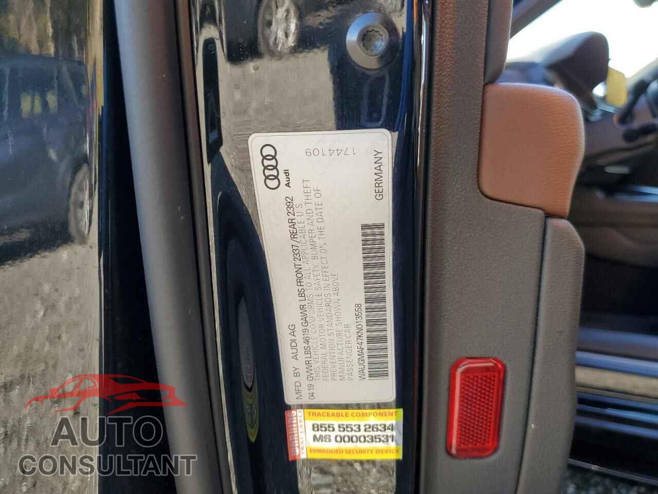 AUDI A4 2019 - WAUGMAF47KN013558