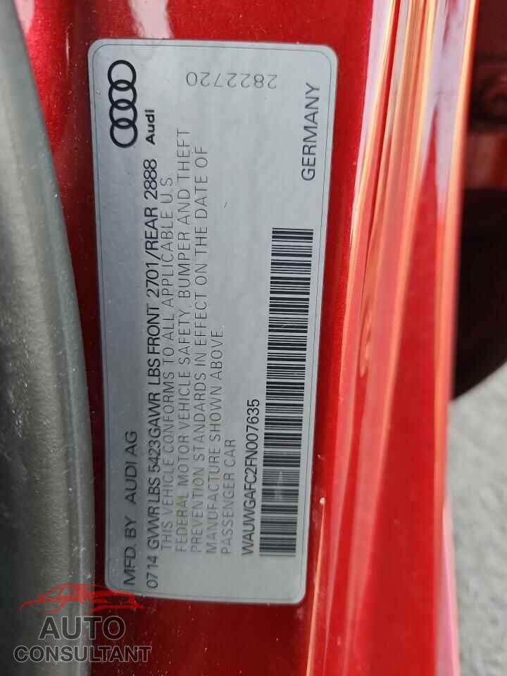 AUDI A7 2015 - WAUWGAFC2FN007635