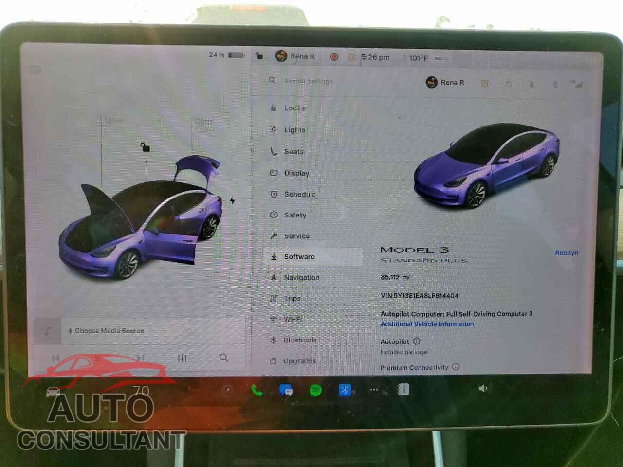 TESLA MODEL 3 2020 - 5YJ3E1EA8LF614404