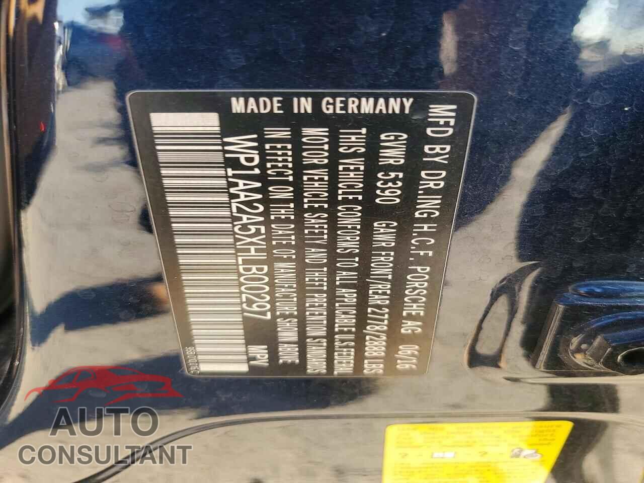 PORSCHE MACAN 2017 - WP1AA2A5XHLB00297