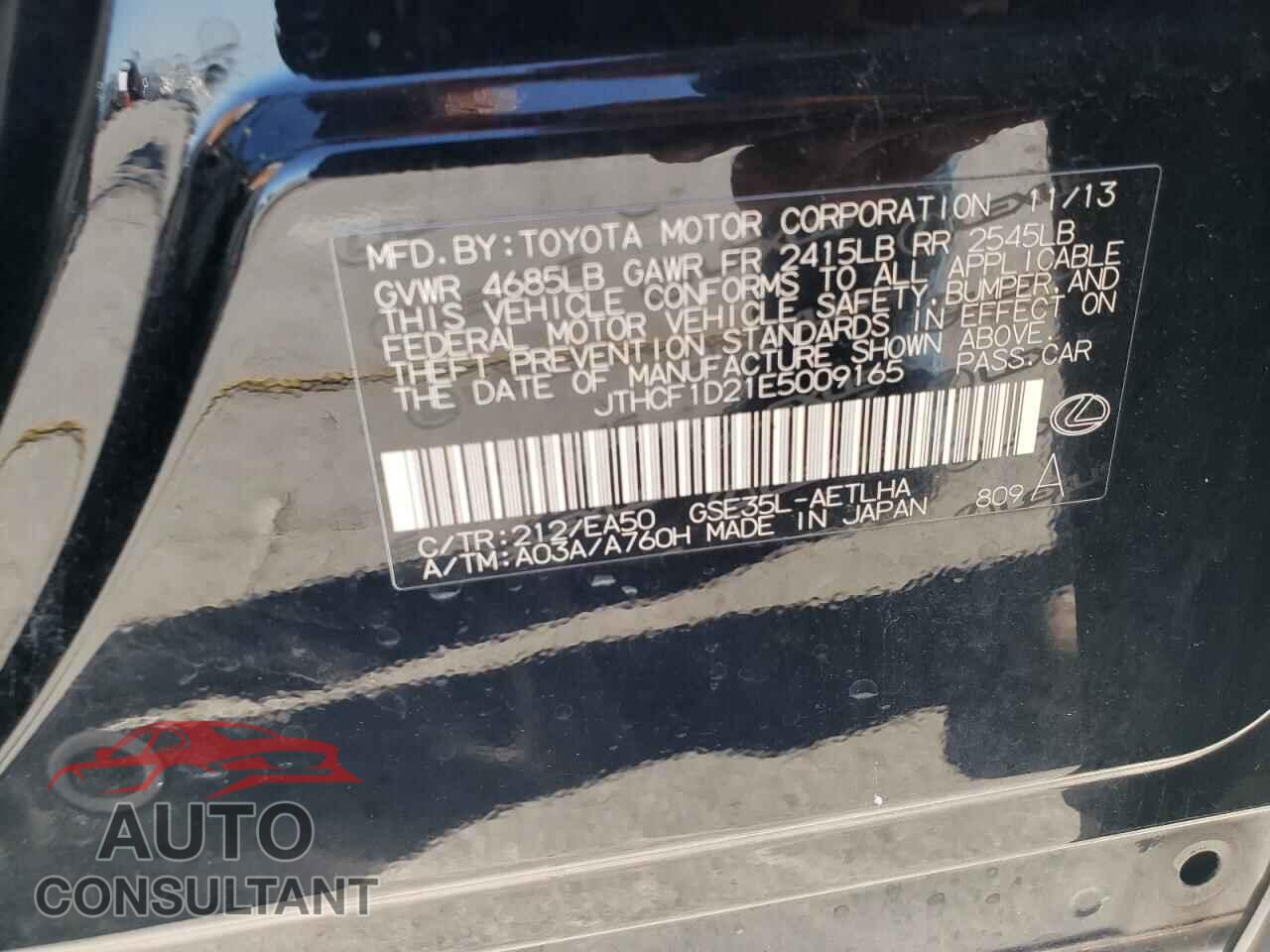 LEXUS IS 2014 - JTHCF1D21E5009165
