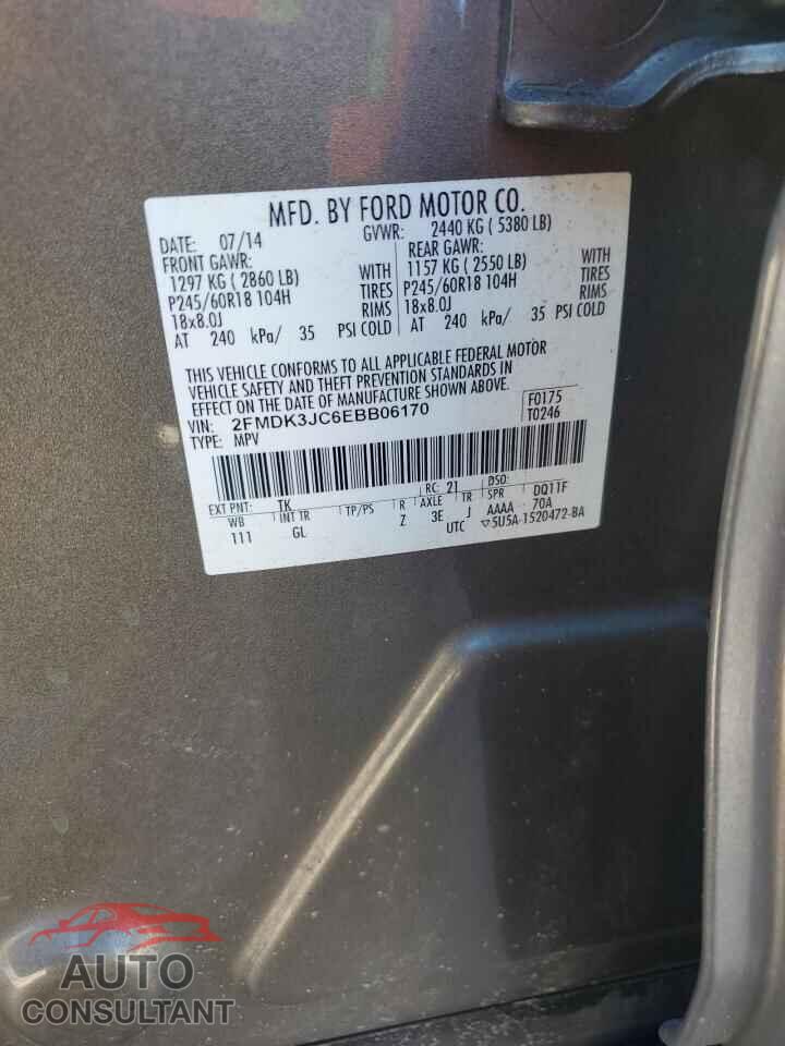 FORD EDGE 2014 - 2FMDK3JC6EBB06170
