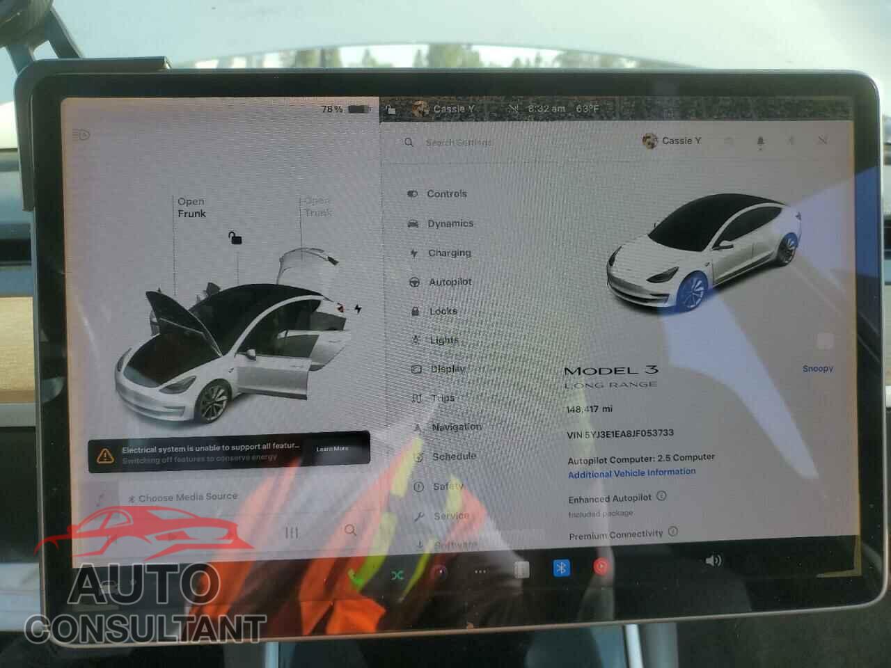 TESLA MODEL 3 2018 - 5YJ3E1EA8JF053733