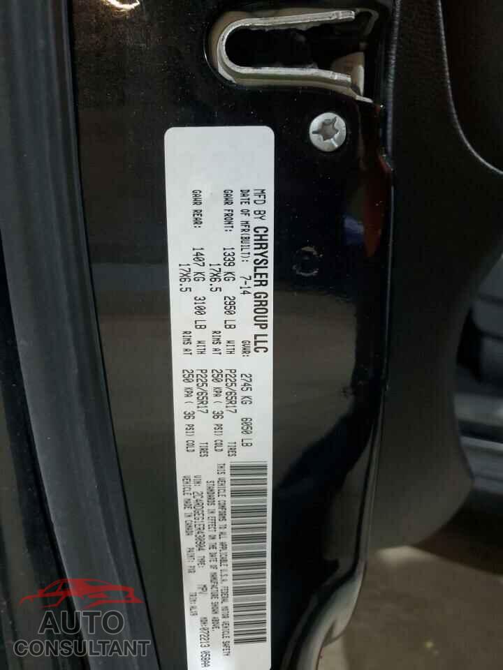 DODGE CARAVAN 2014 - 2C4RDGEG1ER430904