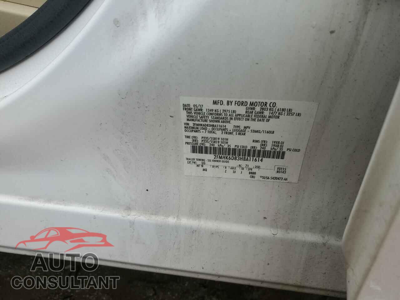 FORD FLEX 2017 - 2FMHK6D83HBA11614