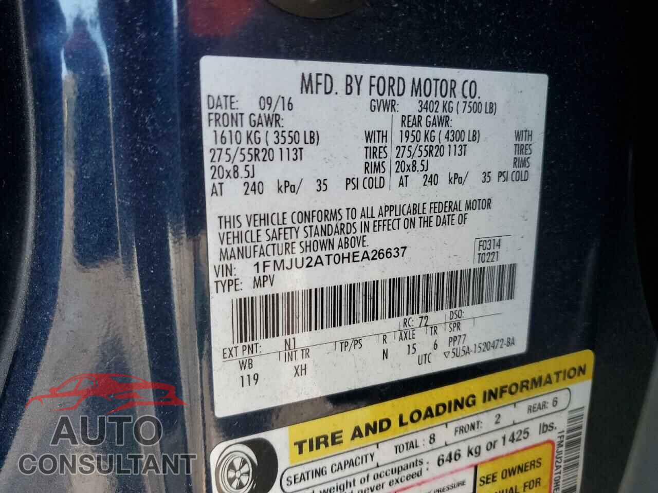 FORD EXPEDITION 2017 - 1FMJU2AT0HEA26637