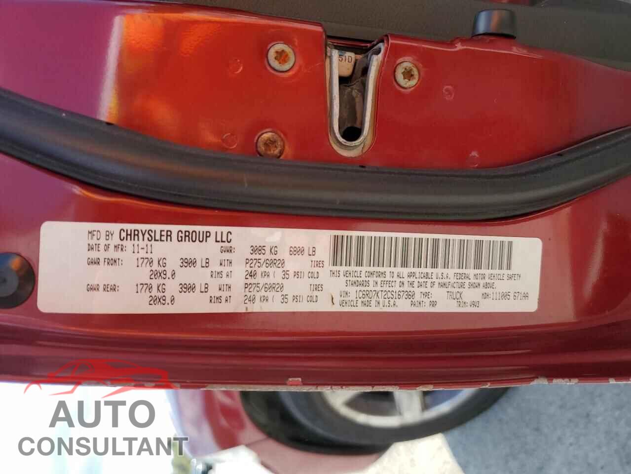 DODGE RAM 1500 2012 - 1C6RD7KT2CS167360