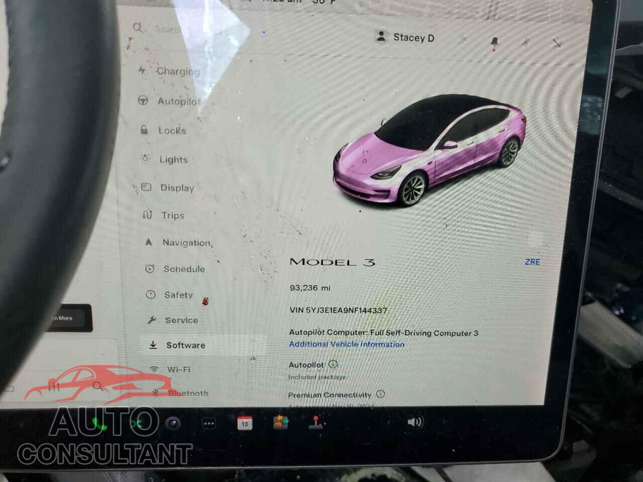 TESLA MODEL 3 2022 - 5YJ3E1EA9NF144337