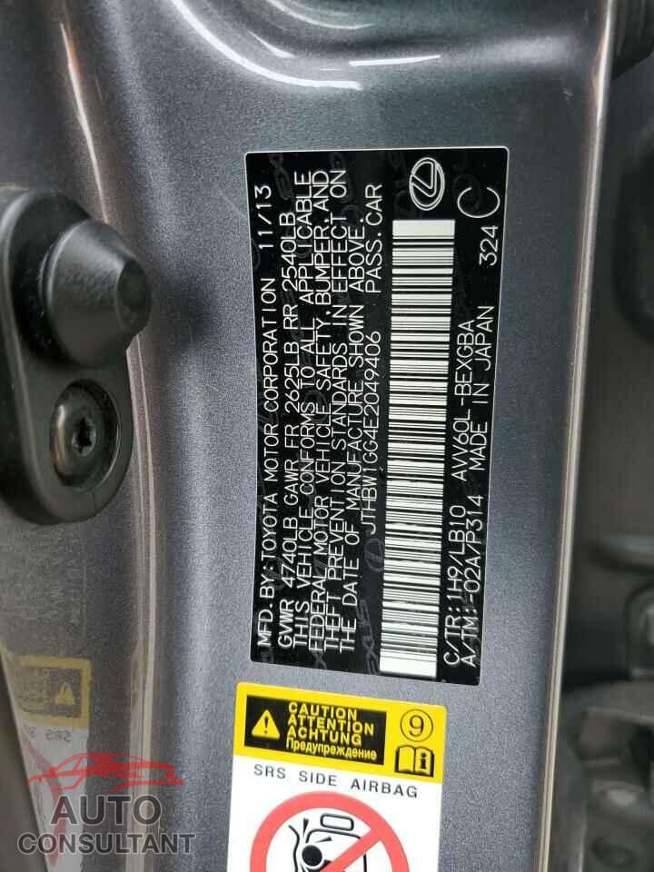 LEXUS ES300 2014 - JTHBW1GG4E2049406