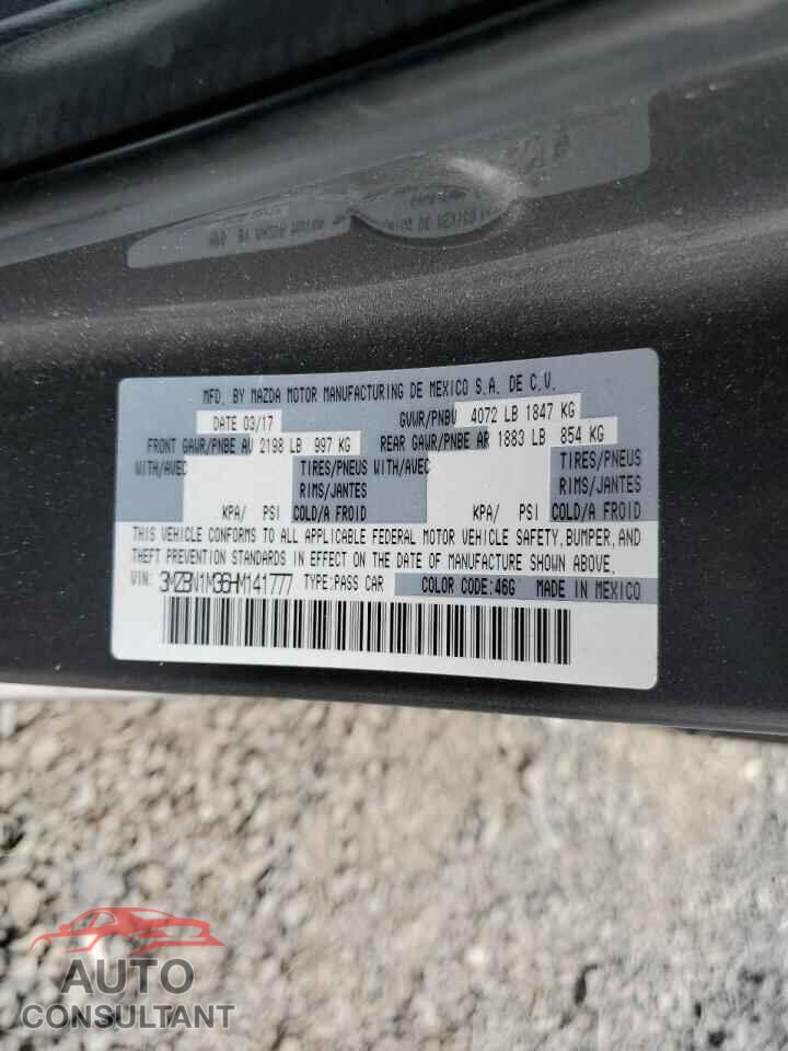 MAZDA 3 2017 - 3MZBN1M36HM141777