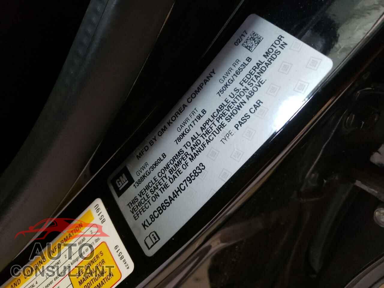 CHEVROLET SPARK 2017 - KL8CB6SA4HC795833