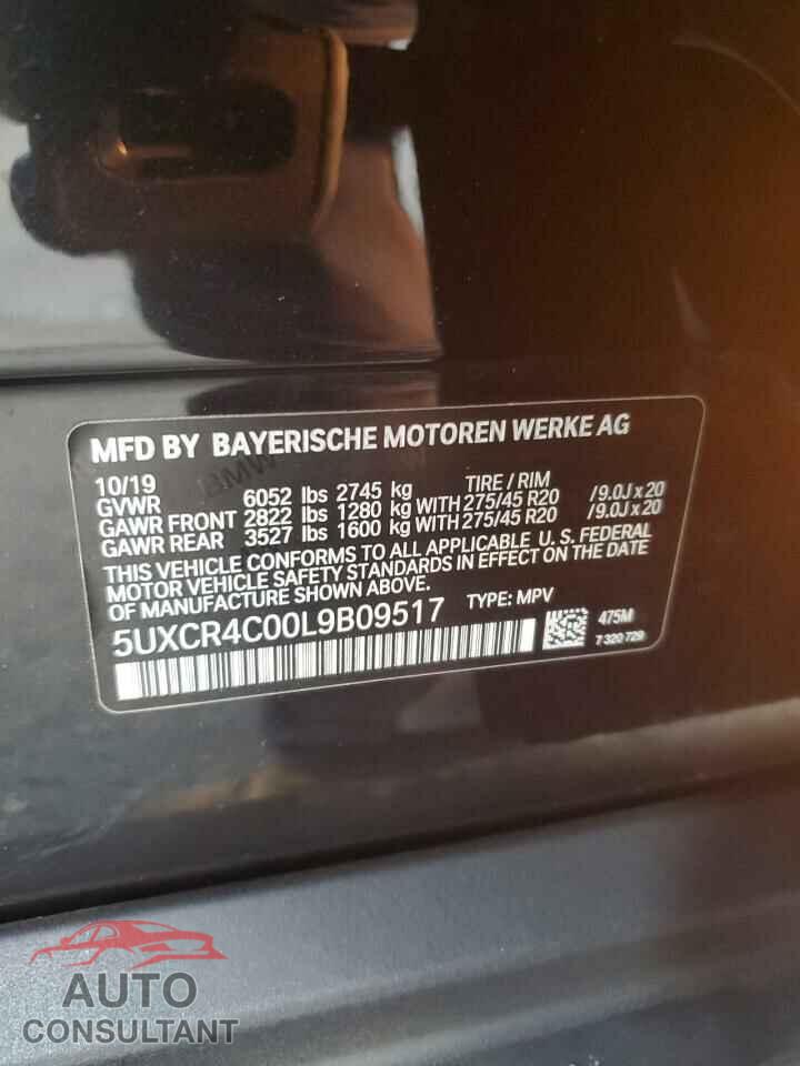 BMW X5 2020 - 5UXCR4C00L9B09517