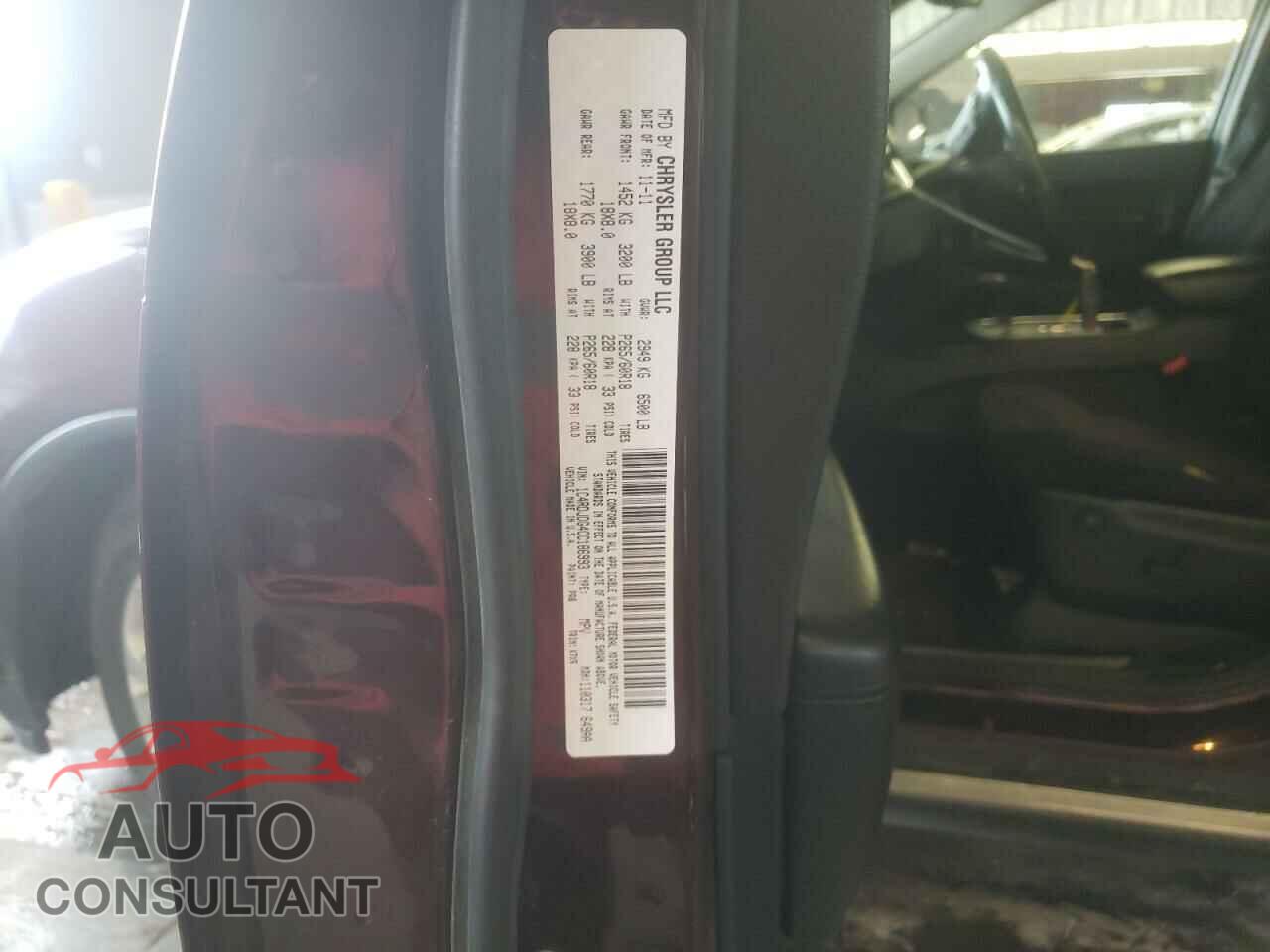 DODGE DURANGO 2012 - 1C4RDJDG4CC186993