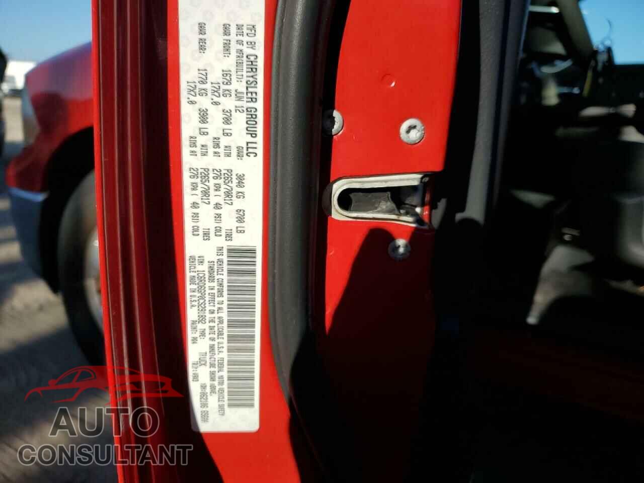 DODGE RAM 1500 2012 - 1C6RD6GP0CS291892