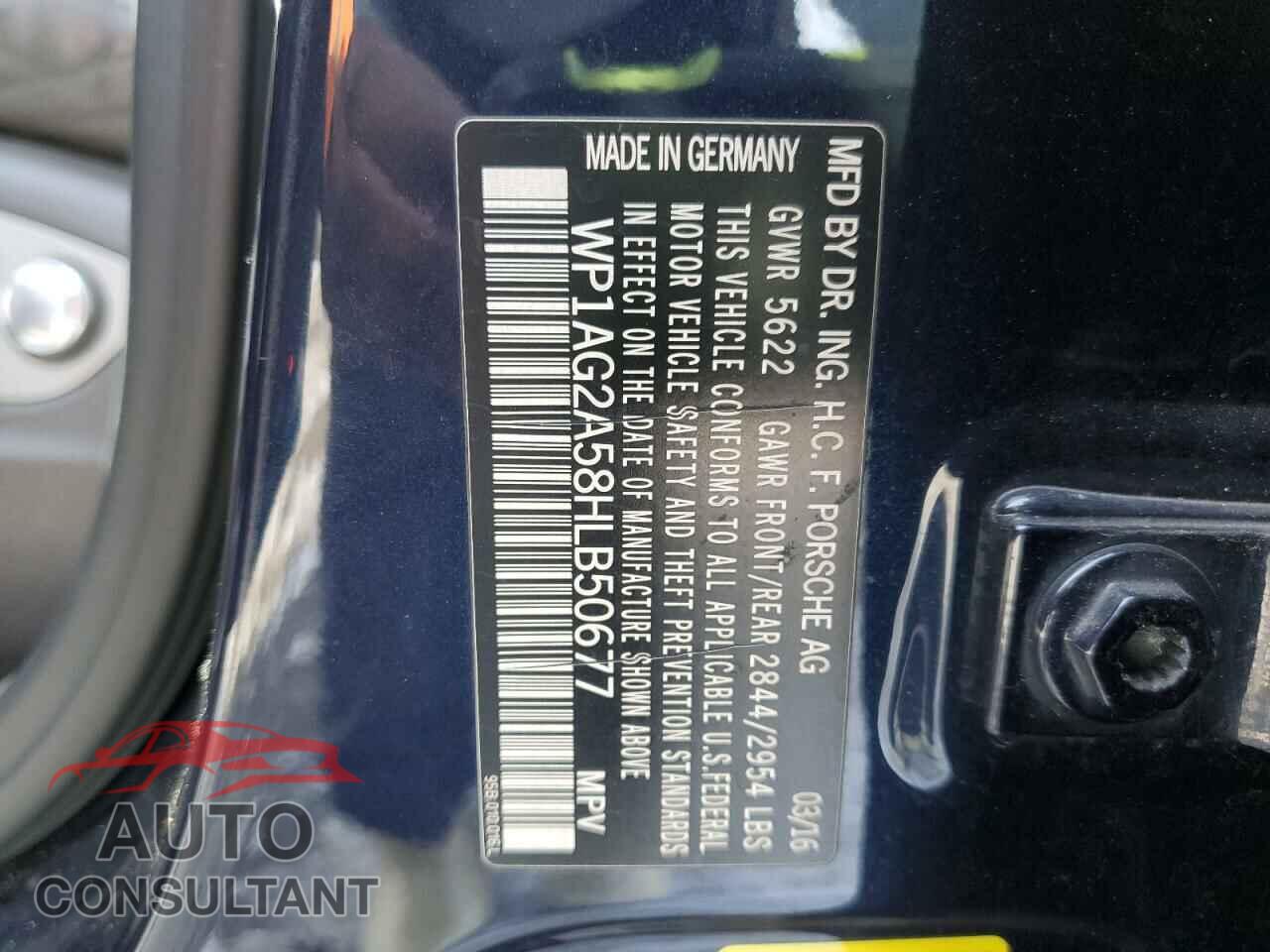 PORSCHE MACAN 2017 - WP1AG2A58HLB50677