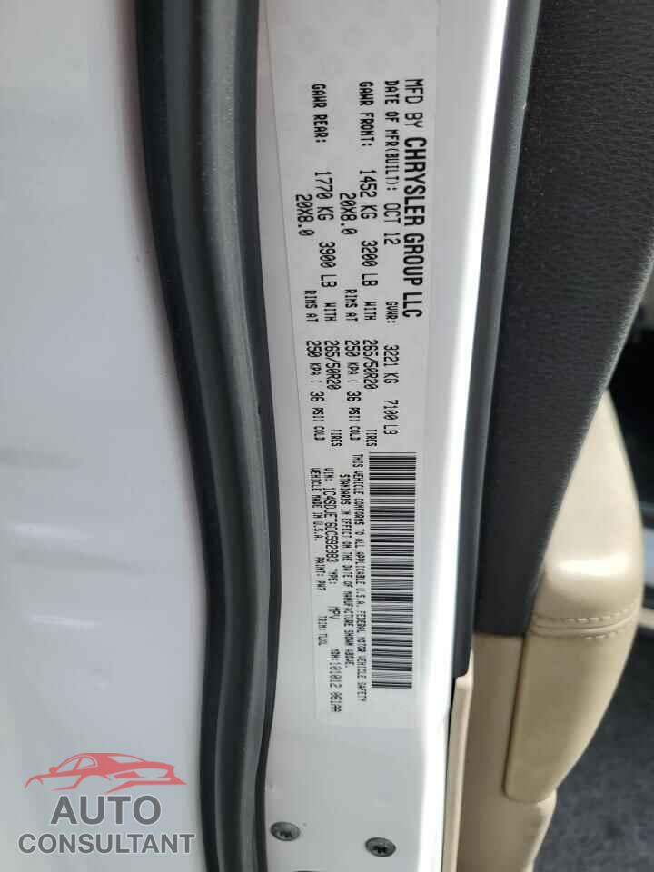 DODGE DURANGO 2013 - 1C4SDJET6DC592983