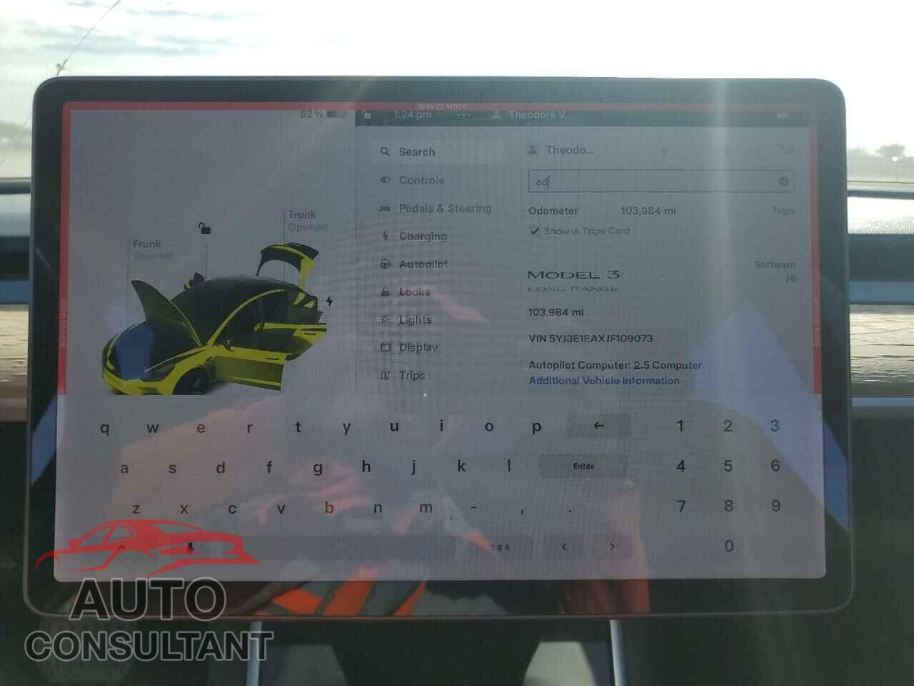 TESLA MODEL 3 2018 - 5YJ3E1EAXJF109073