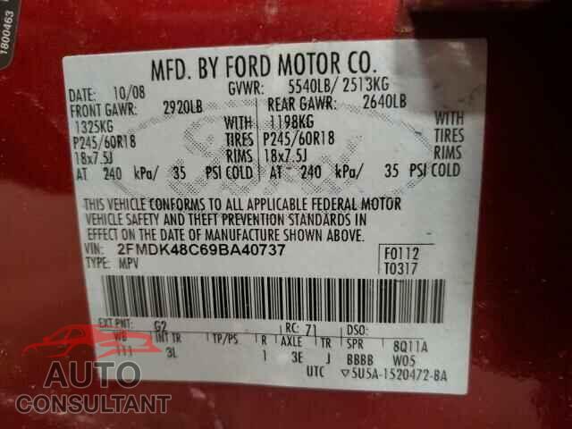 FORD EDGE 2009 - 2FMDK48C69BA40737