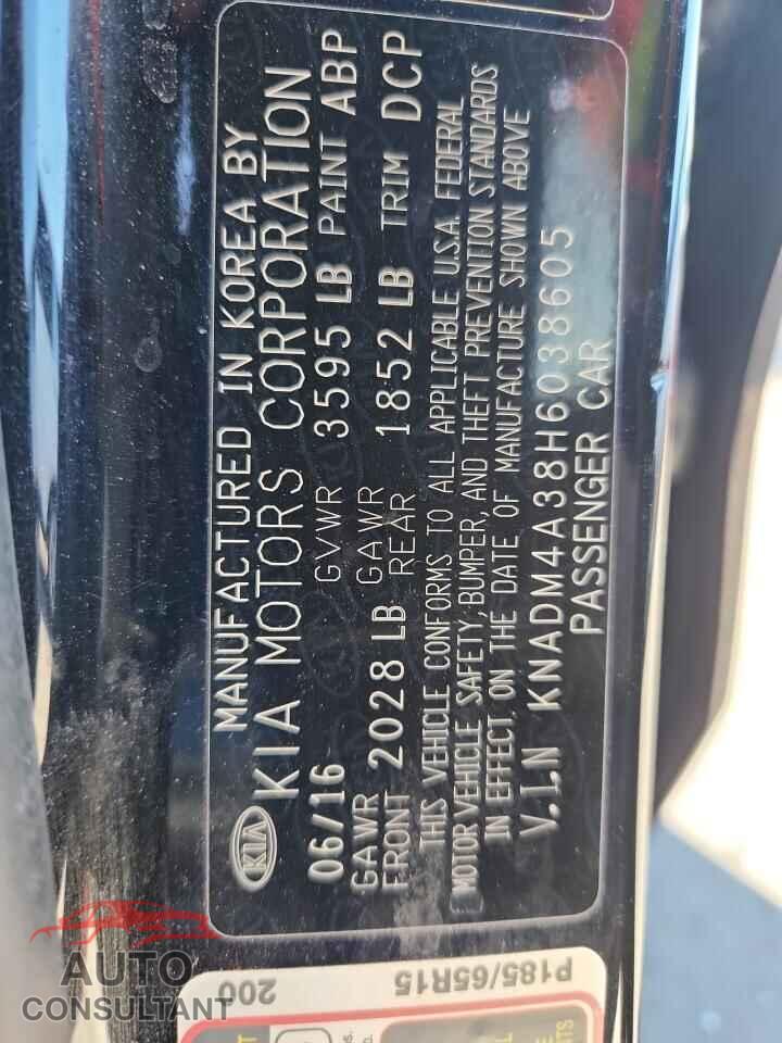 KIA RIO 2017 - KNADM4A38H6038605