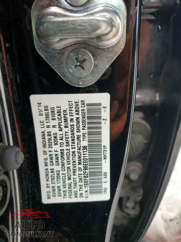 HONDA CIVIC 2014 - 19XFB2F96EE011136