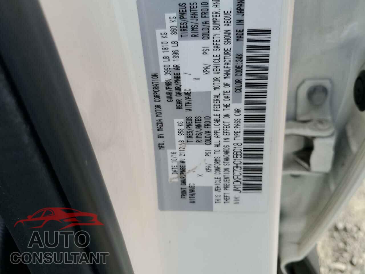 MAZDA CX-3 2017 - JM1DKFC73H0156018