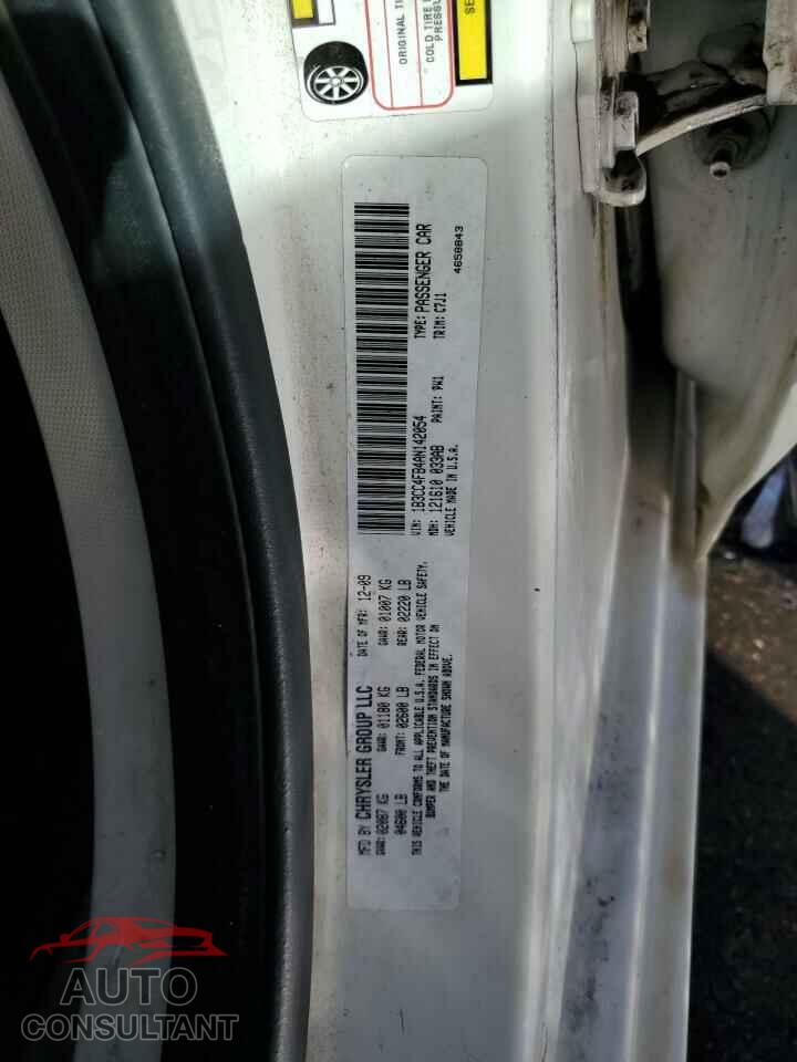 DODGE AVENGER 2010 - 1B3CC4FB4AN142054