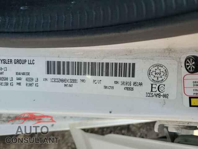 DODGE AVENGER 2014 - 1C3CDZAB0EN132891