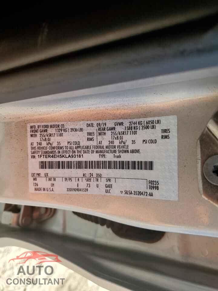 FORD RANGER 2019 - 1FTER4EH5KLA93181