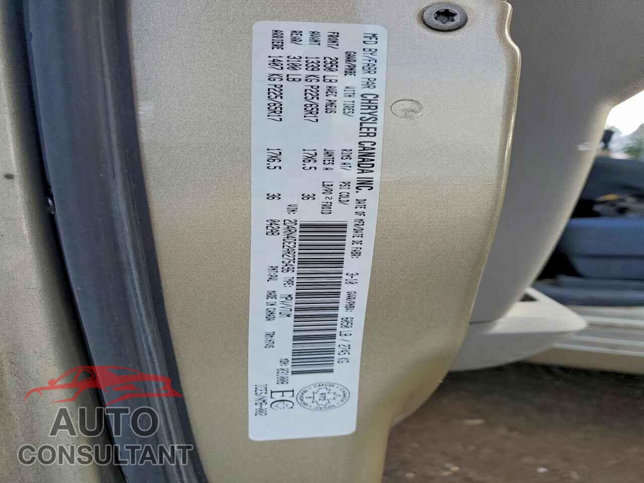 DODGE CARAVAN 2010 - 2D4RN4DE2AR275496
