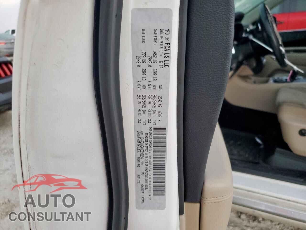 DODGE DURANGO 2017 - 1C4RDHAG0HC898194