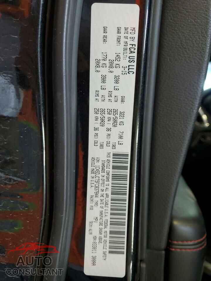 DODGE DURANGO 2015 - 1C4SDJCT5FC837844