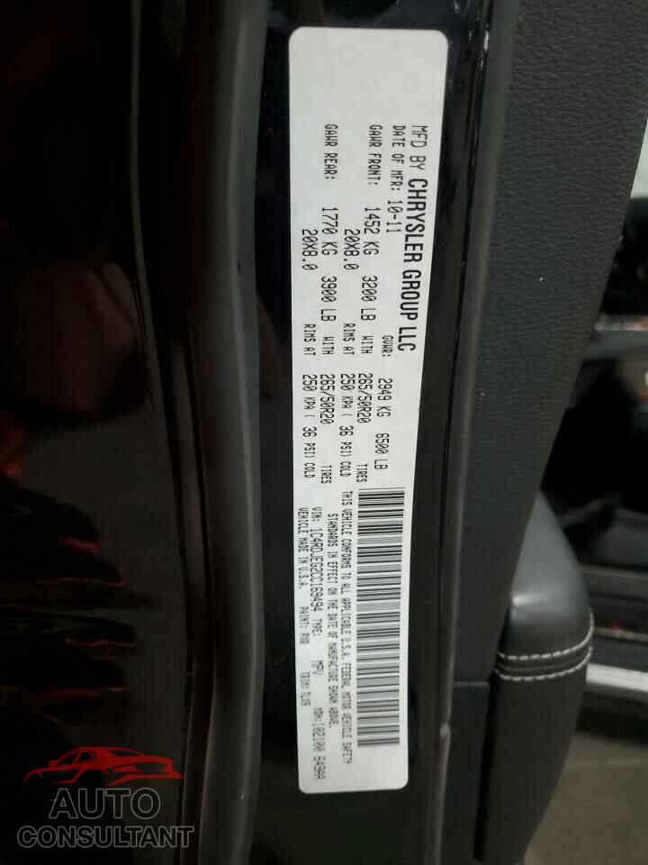 DODGE DURANGO 2012 - 1C4RDJEG2CC169494