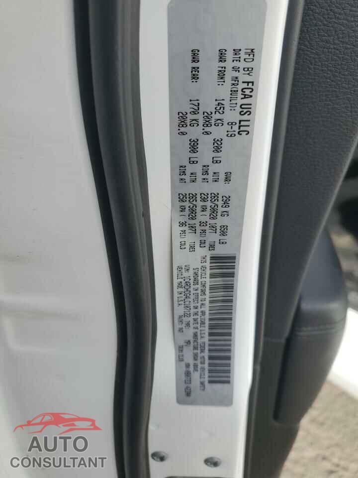 DODGE DURANGO 2020 - 1C4RDHDG4LC107122