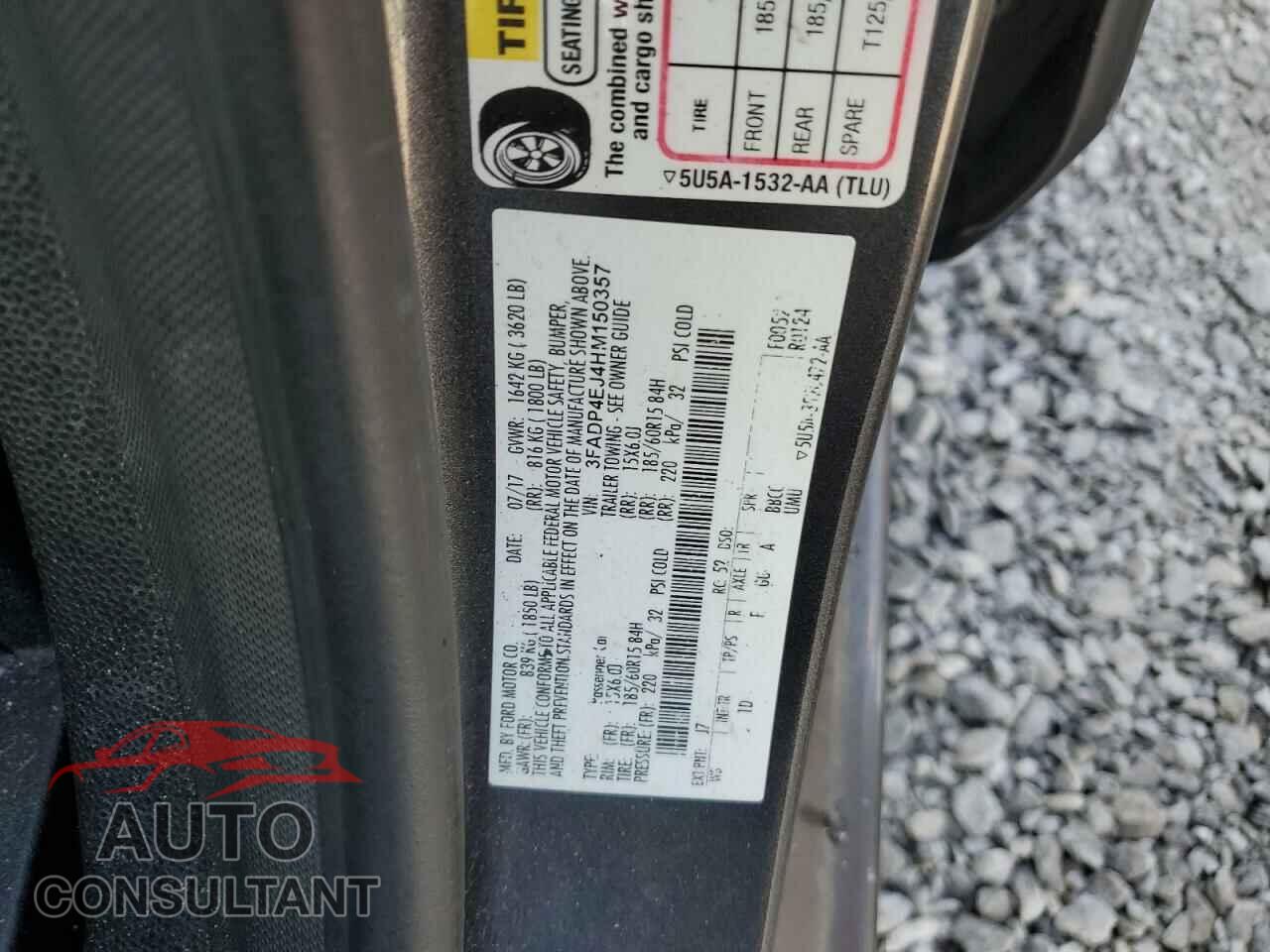 FORD FIESTA 2017 - 3FADP4EJ4HM150357