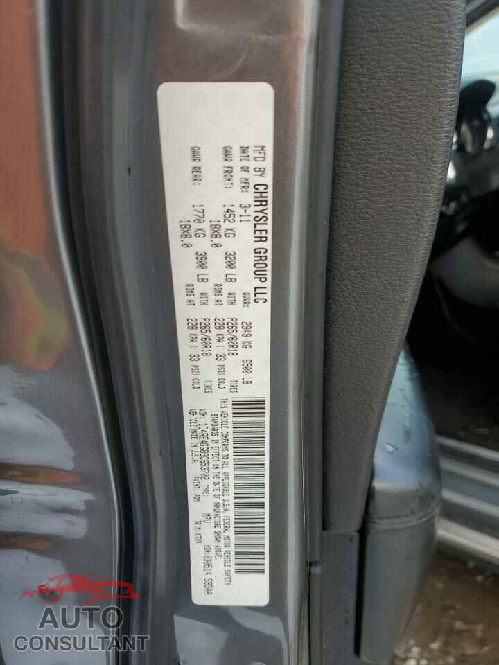 DODGE DURANGO 2011 - 1D4RE4GG8BC653702