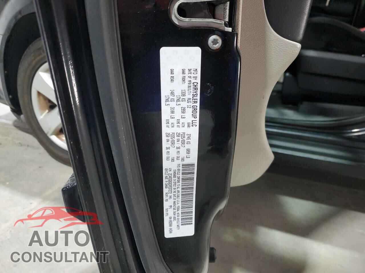 DODGE CARAVAN 2013 - 2C4RDGBG6DR537272