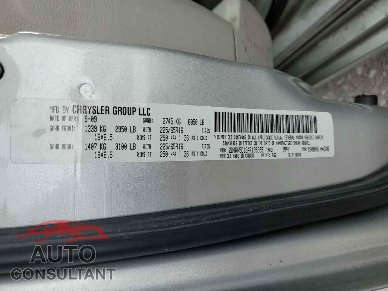 DODGE CARAVAN 2010 - 2D4RN5D12AR135385