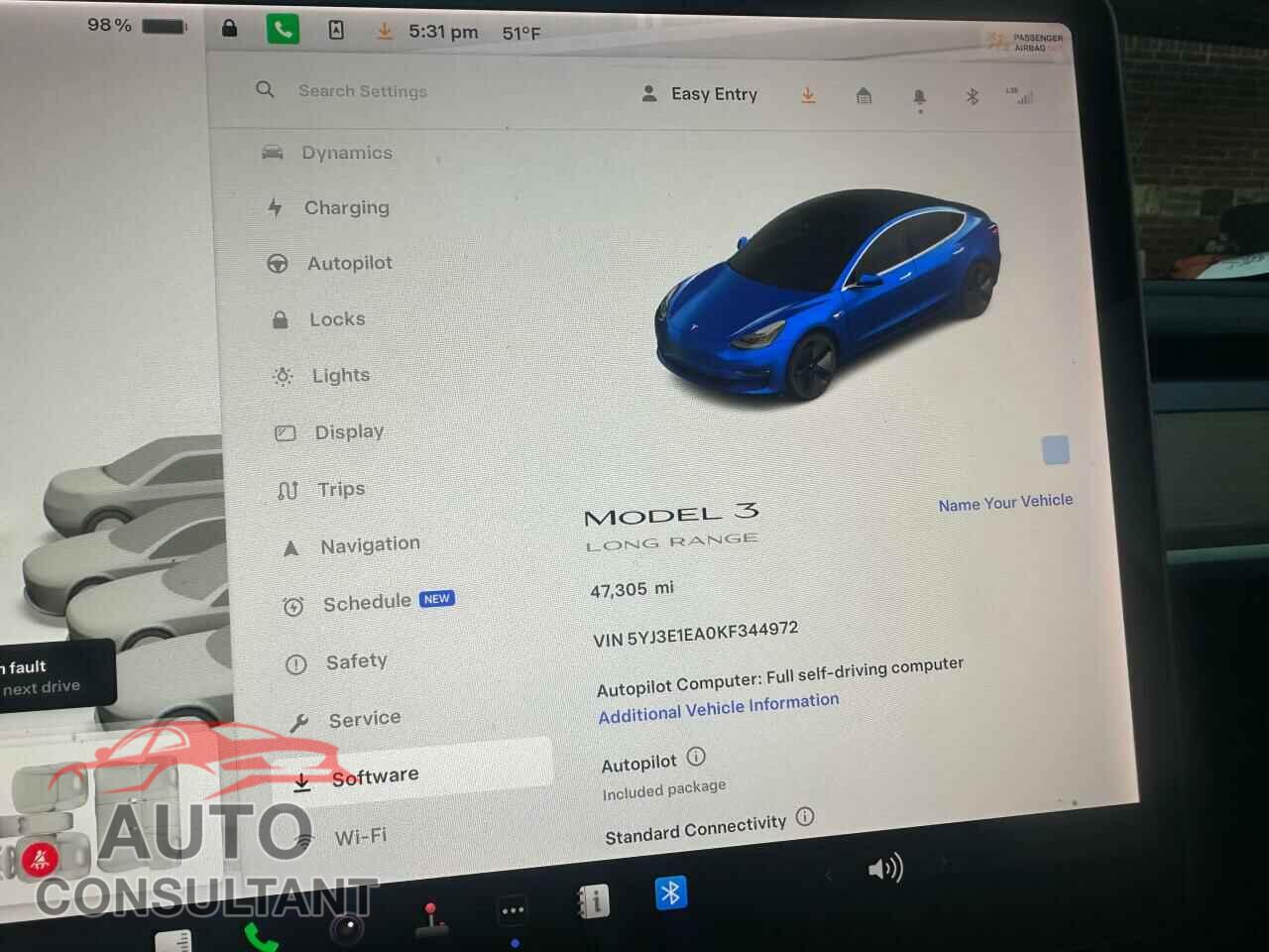 TESLA MODEL 3 2019 - 5YJ3E1EA0KF344972