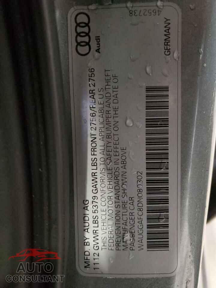 AUDI A6 2013 - WAUGGAFC8DN080302