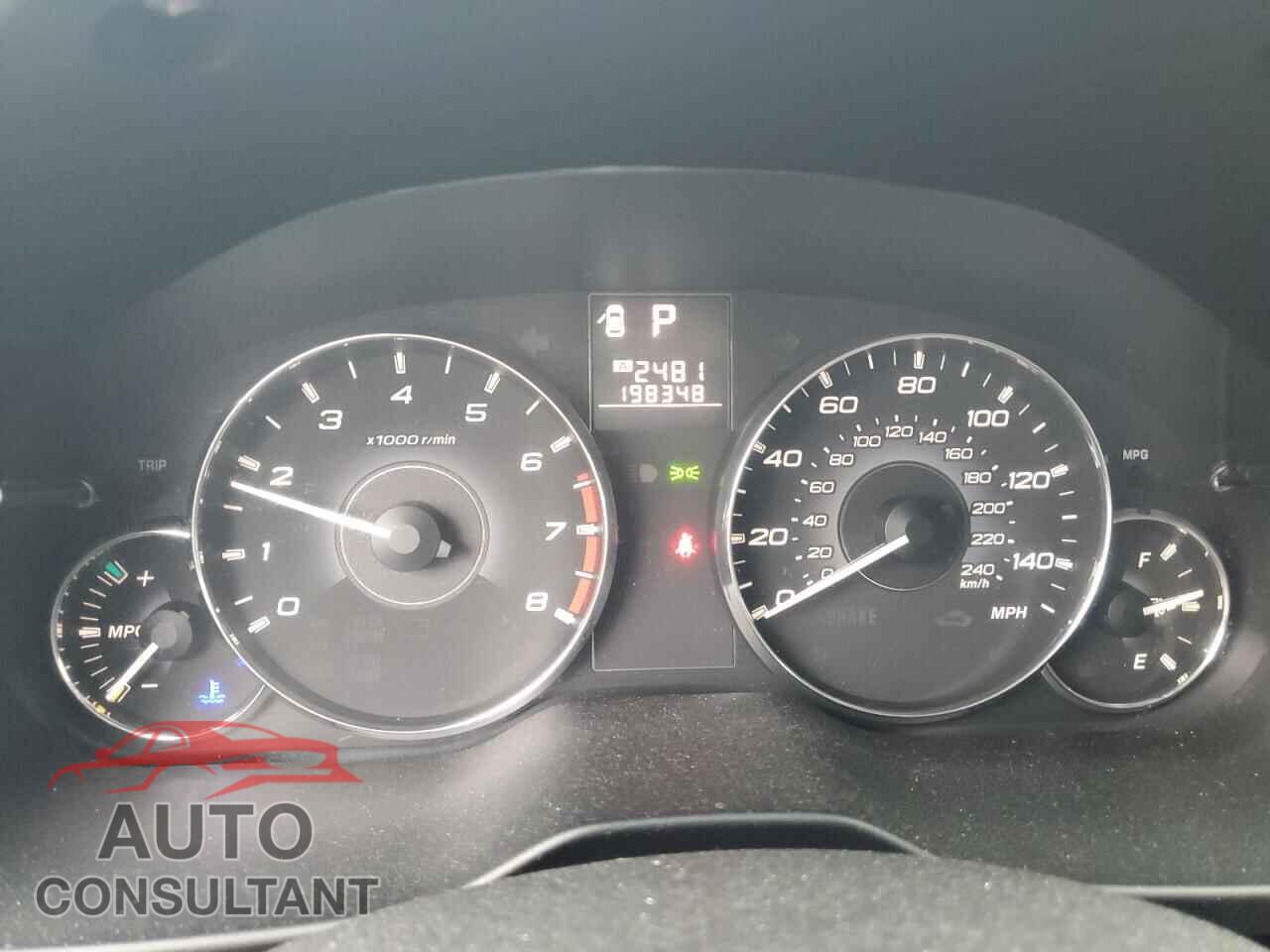 SUBARU OUTBACK 2012 - 4S4BRBCC8C3260810
