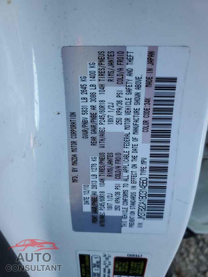 MAZDA CX-9 2011 - JM3TB2CA1B0314550