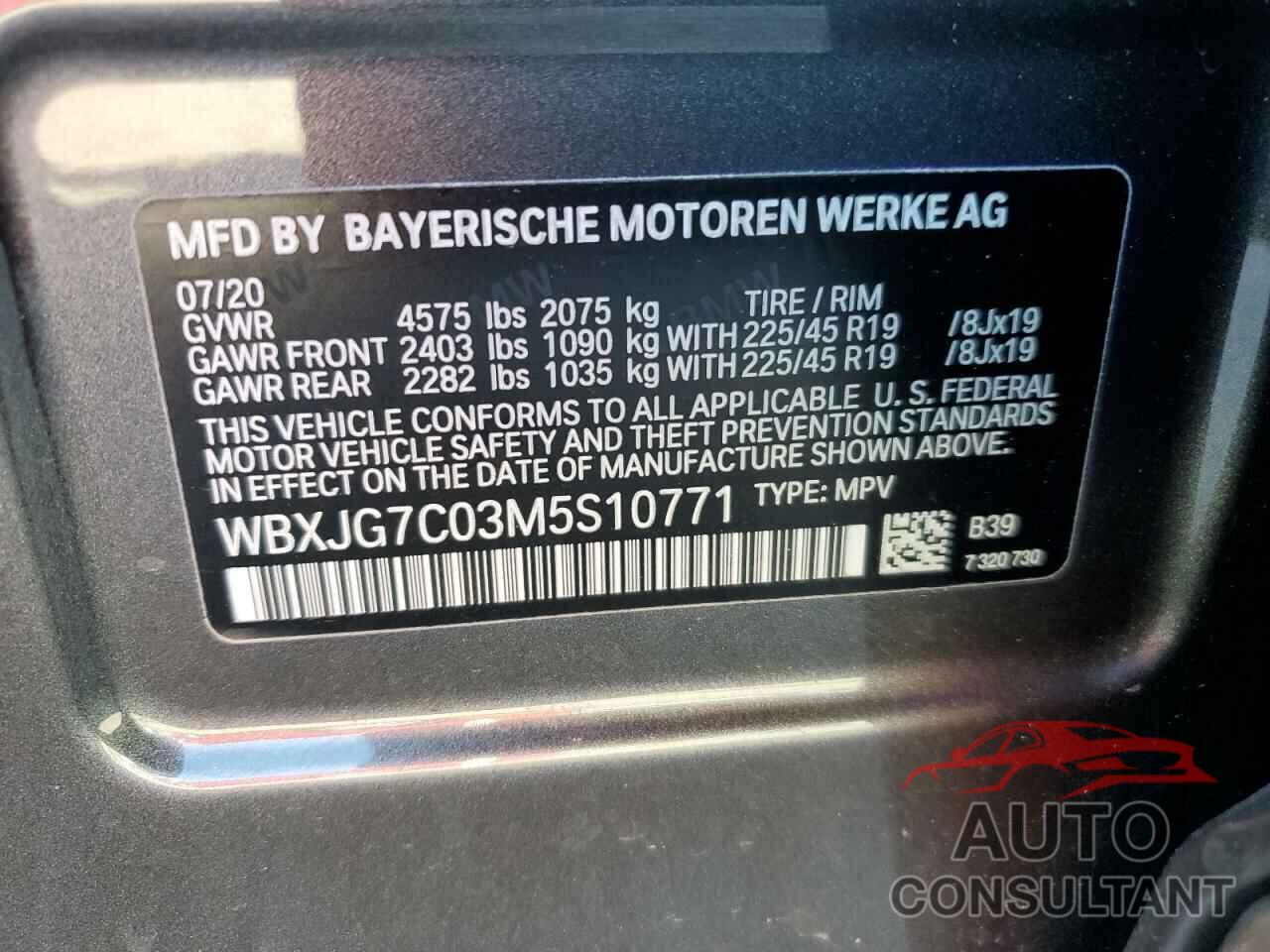 BMW X1 2021 - WBXJG7C03M5S10771