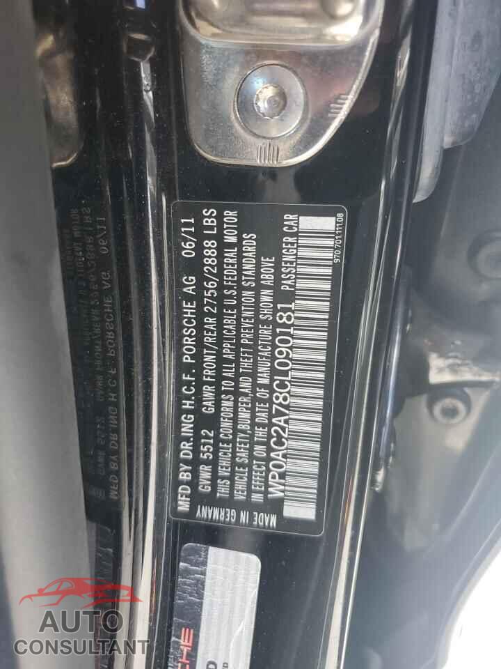 PORSCHE PANAMERA 2012 - WP0AC2A78CL090181
