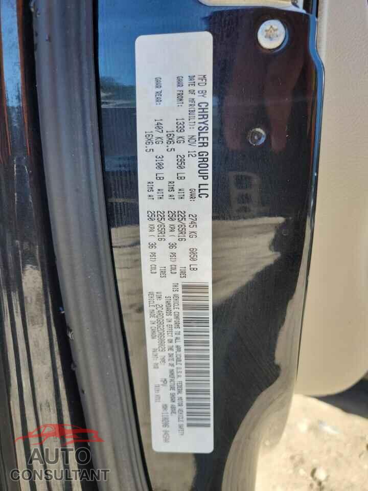 DODGE CARAVAN 2013 - 2C4RDGBG2DR608029