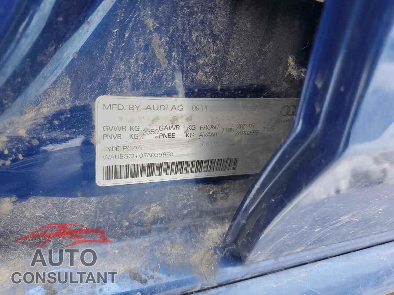 AUDI S4/RS4 2015 - WAUBGCFL0FA039968